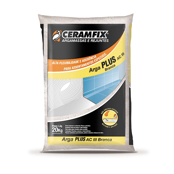 Argamassa Ac Iii Branca Plus Sc 20kg Ceramfix