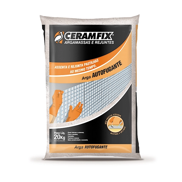 Argamassa Pastilhas e Mosaicos Interno e Externo 20kg Rocha Ceramfix
