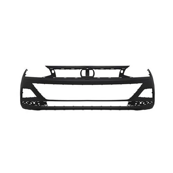 Para-choque Dianteiro VOLKSWAGEN POLO/VIRTUS Preto Liso com Furo - WOLFF/PLASTIRON 30095