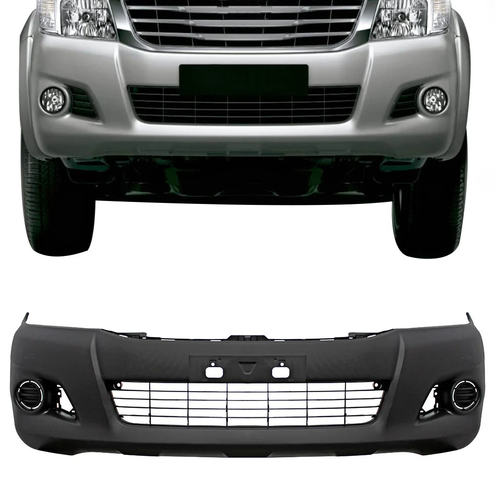 Para-choque Dianteiro TOYOTA HILUX Preto Texturizado sem Furo sem Moldura - DTS 7026