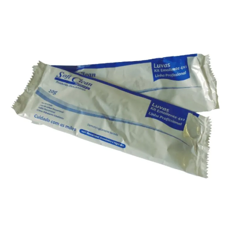 Soft Clean Kit Emoliente 4x1 Luva Desc C/01