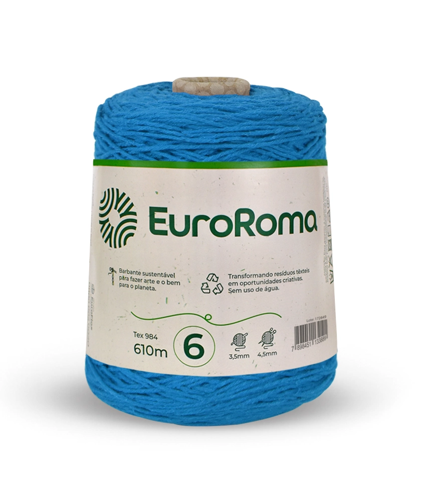 Barbante Euroroma Cor 600g Az Piscina 4/6