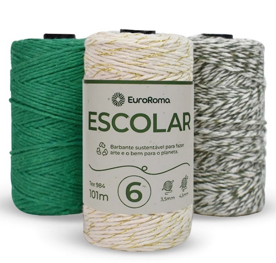 Barbante 4/6 100g Algodao 101m Colorido Sortidos