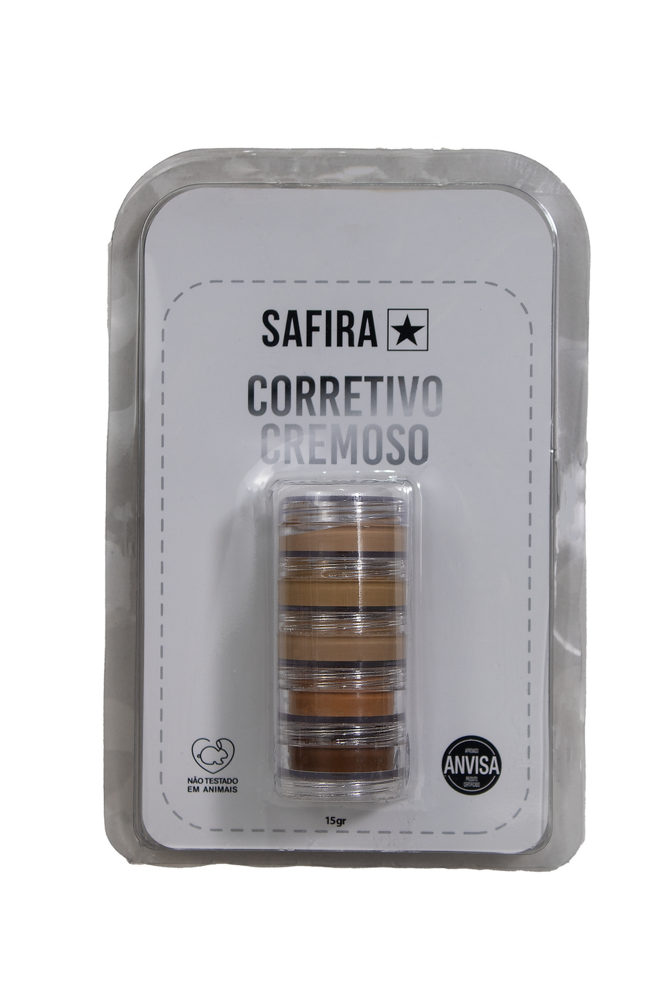 Corretivo Cremoso Safira C/5cores 1un