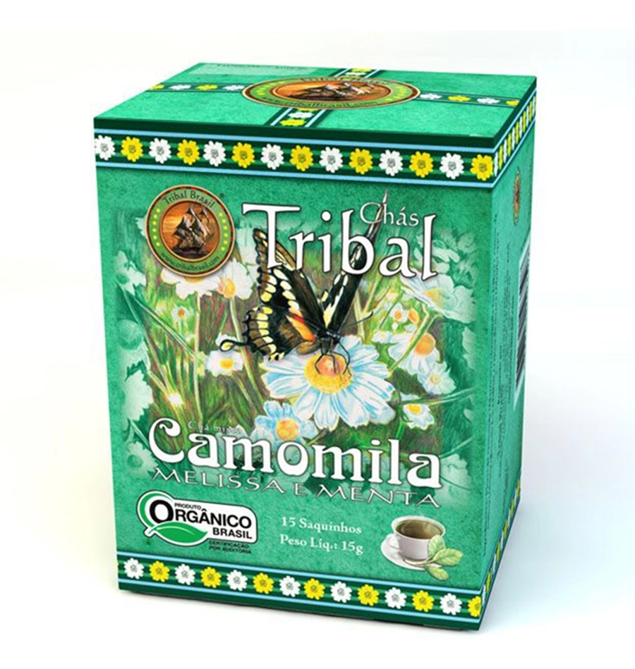 Chá Orgânico de Camomila, Melissa e Menta Tribal 15g