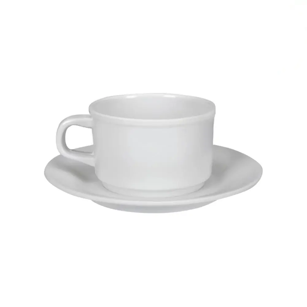 Xicara P/ Cha C/pires Melamine Branca C/6