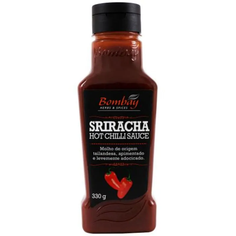 Molho de Pimenta Bombay Sriracha Hot Chilli Sauce Frasco 330g