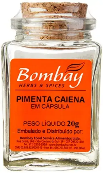 Pimenta Caiena Em Capsula Bombay 20g