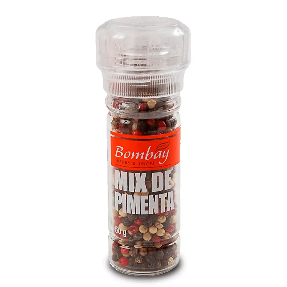 Mix de Pimenta com Moedor Bombay Herbs & Spices Vidro 50g