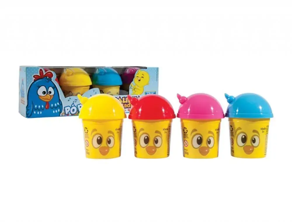 Massinha Divertida Pintinho 4 Potes