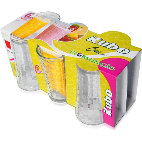 Conjunto Kubo C/ 6 Copos Crisa
