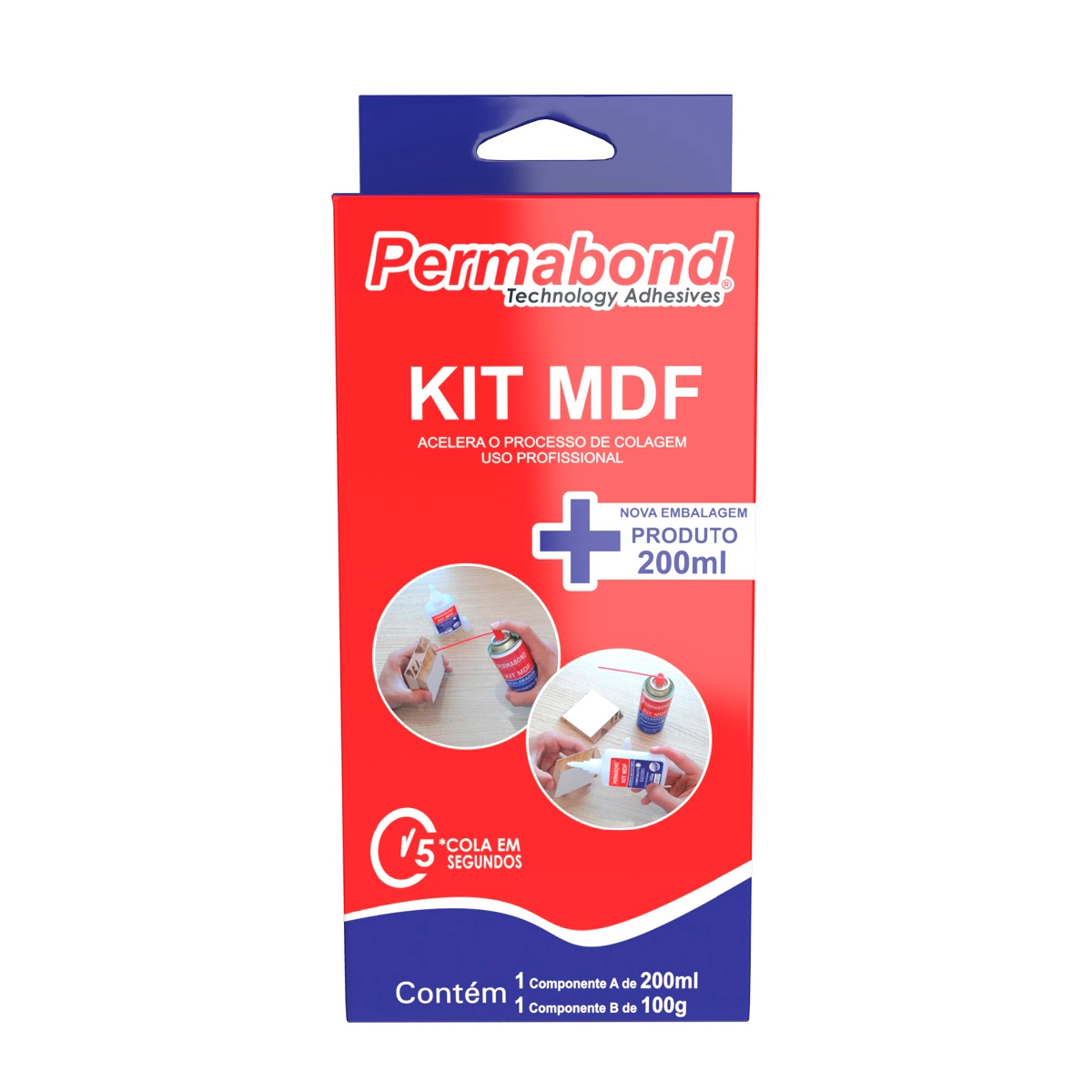 Kit Mdf Permabond Cola Instantânea
