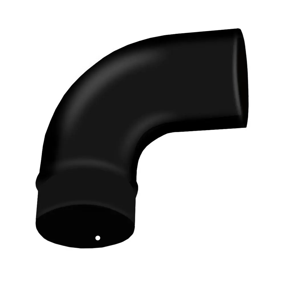 Curva Esmaltada Para Chamine Venax Preto 110mm