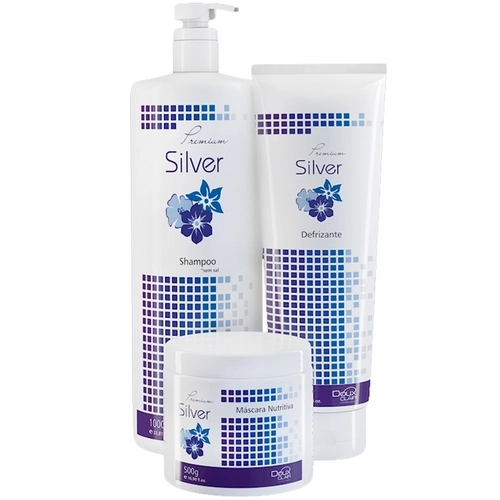 Doux Clair Kit Silver Gloss Desamarelador E Tratamento Shampoo Defrizante E Máscara