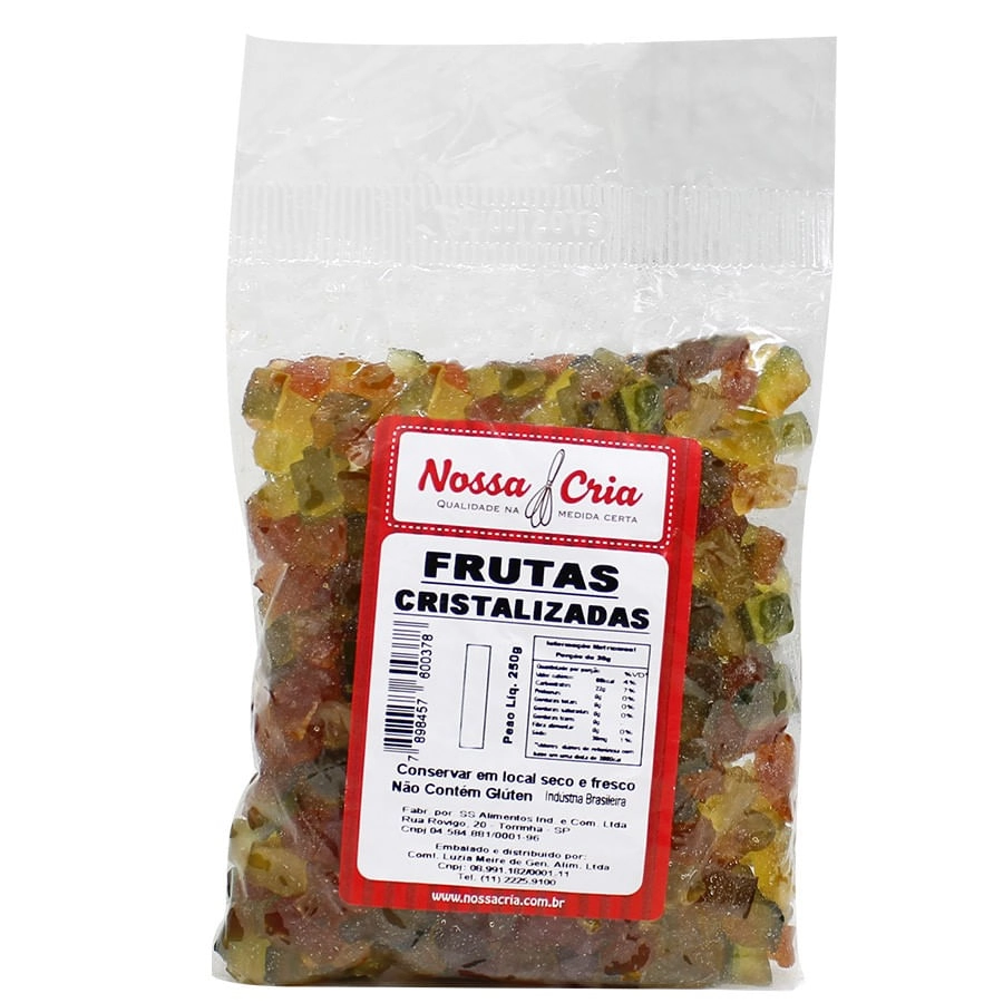 Frutas Cristalizadas 250g Nossa Cria