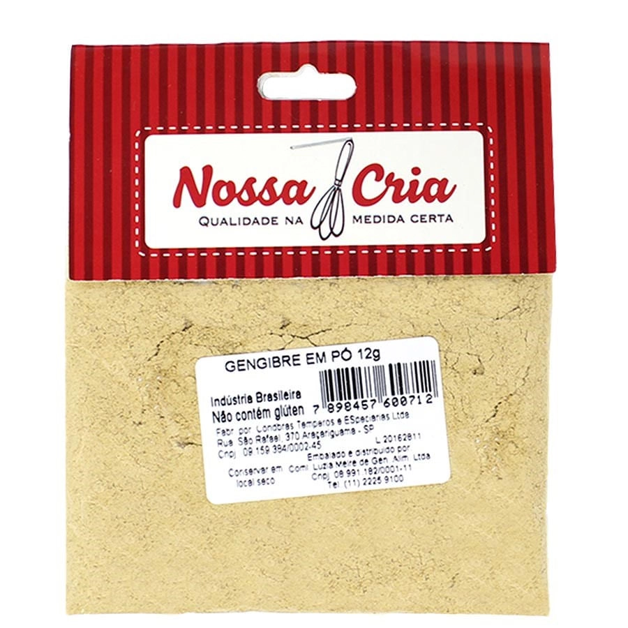 Gengibre Po 12g Un Nossa Cria