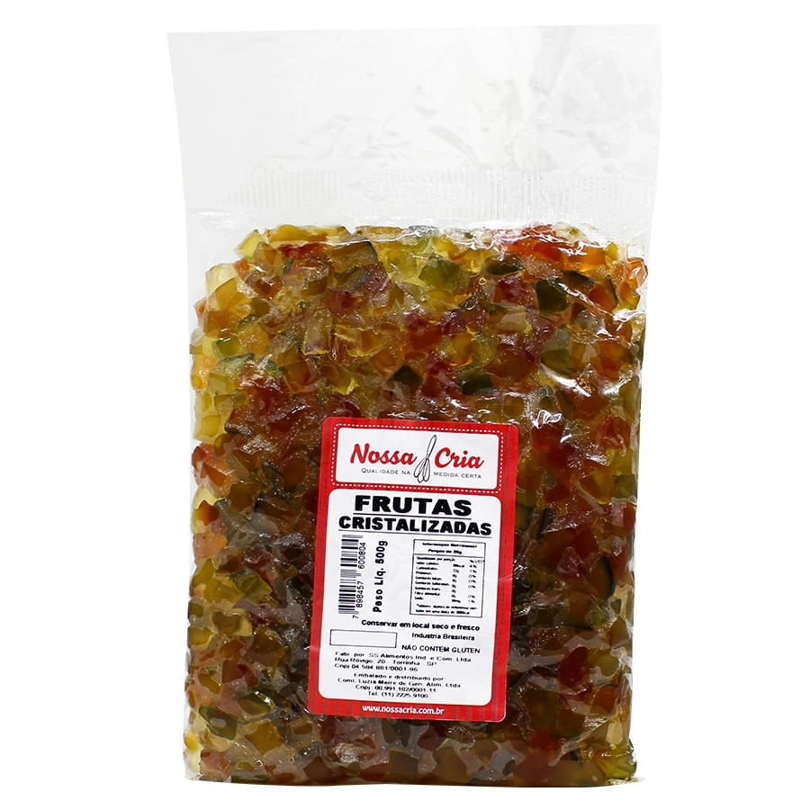 Frutas Cristalizadas 500g Nossa Cria