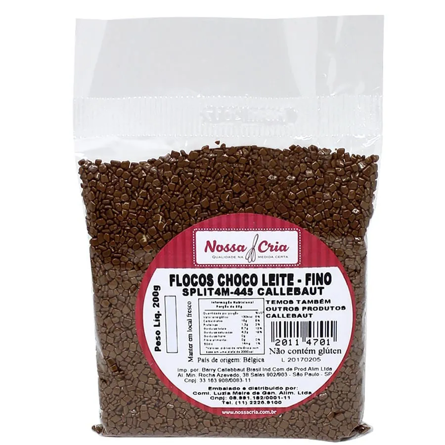 Flocos Choco Leite Fino 200g 4m445 Nossa Cria