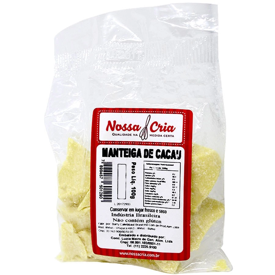 Manteiga De Cacau 100g Nossa Cria S.a