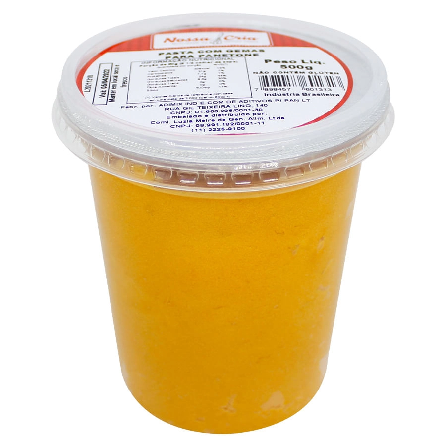 Pasta Para Panetone Com Gemas 500g Nossa Cria