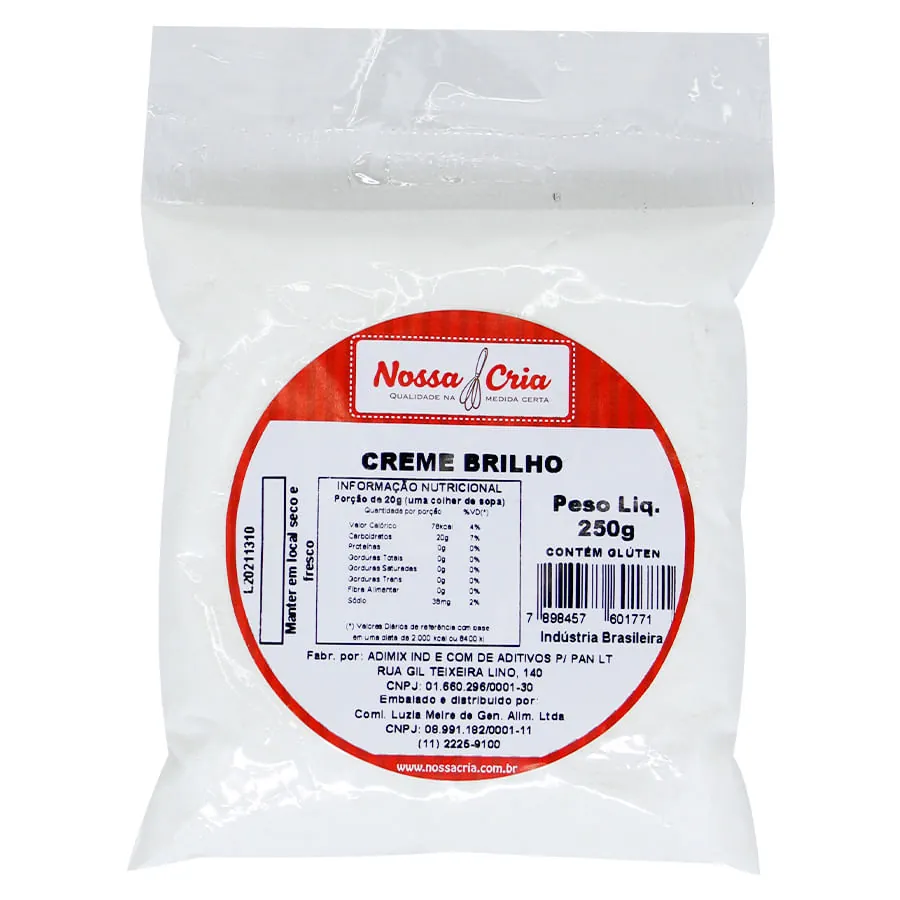 Creme De Confeiteiro 250g Nossa Cria
