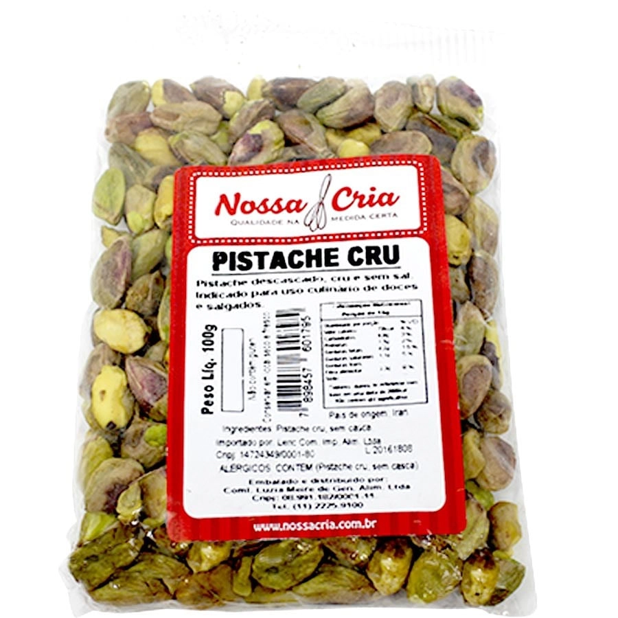 Pistache Cru Inteiro 100g Nossa Cria