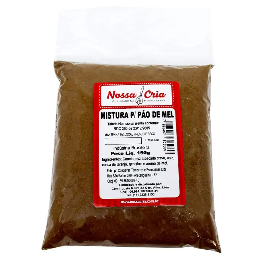 Mistura Para Pao De Mel 150g Nossa Cria