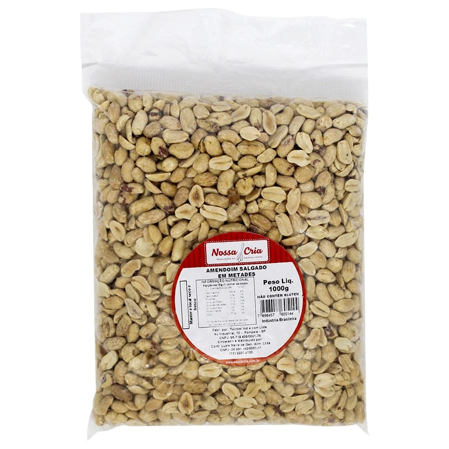 Amendoim Metade Salgado 1kg Nossa Cria