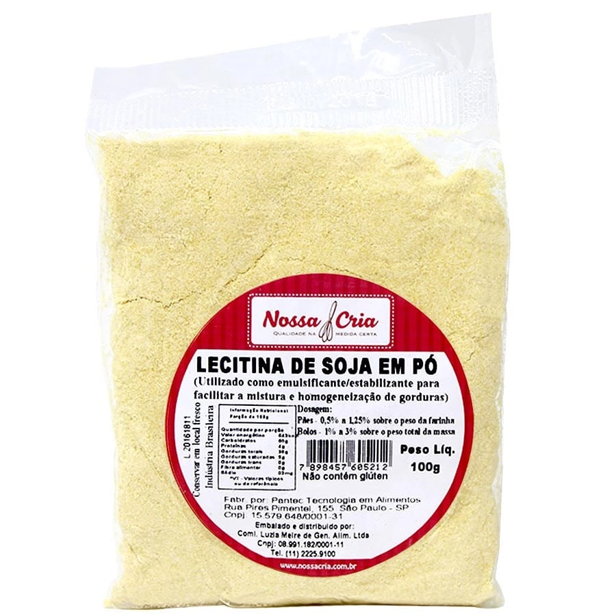 Lecitina De Soja Em Po 100g Nossa Cria