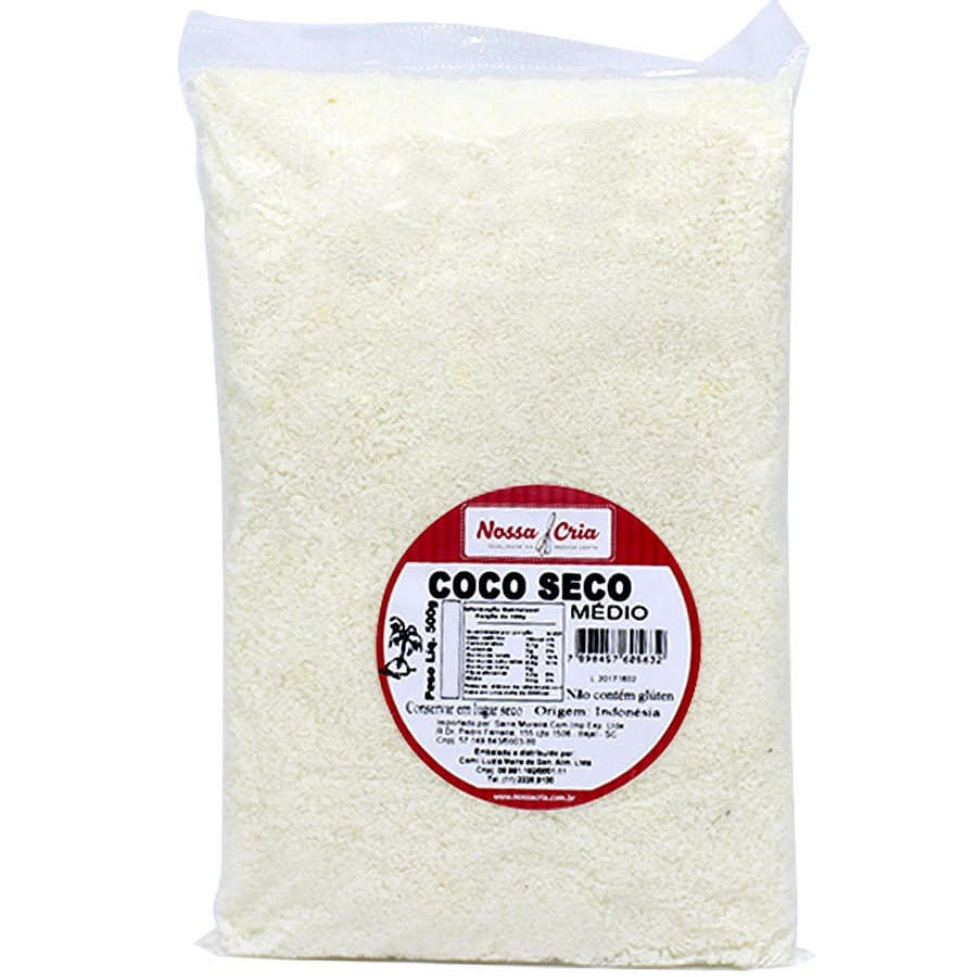 Coco Seco Medio 500g Nossa Cria