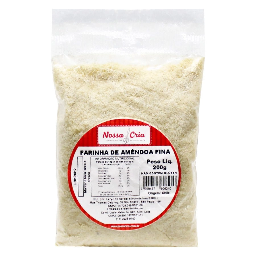 Farinha De Amendoa Fina 200g Nossa Cria