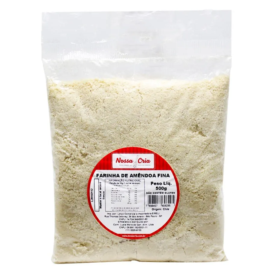 Farinha De Amendoa Fina 500g Nossa Cria