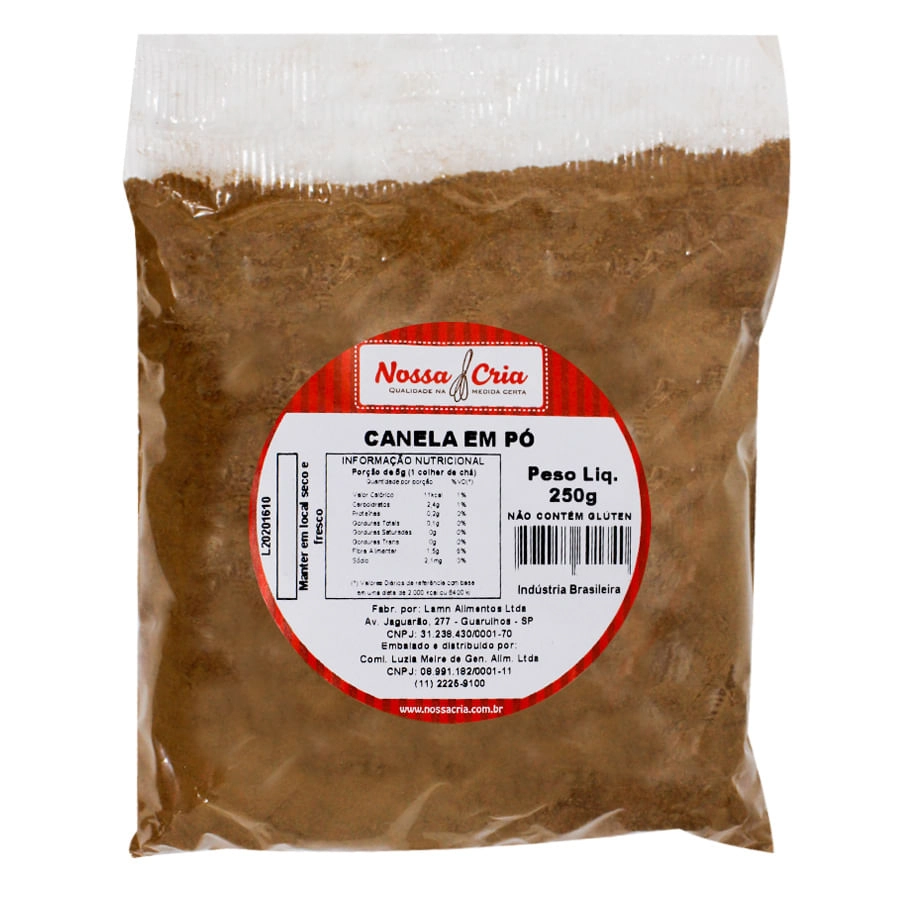 Canela Em Pó 100 Pura 250g Nossa Cria
