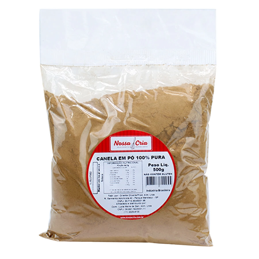 Canela Em Pó 100 Pura 500g Nossa Cria
