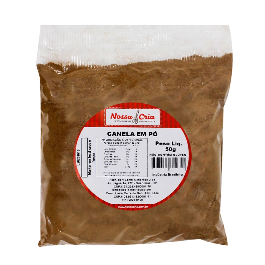 Canela Em Pó 100 Pura 50g Nossa Cria