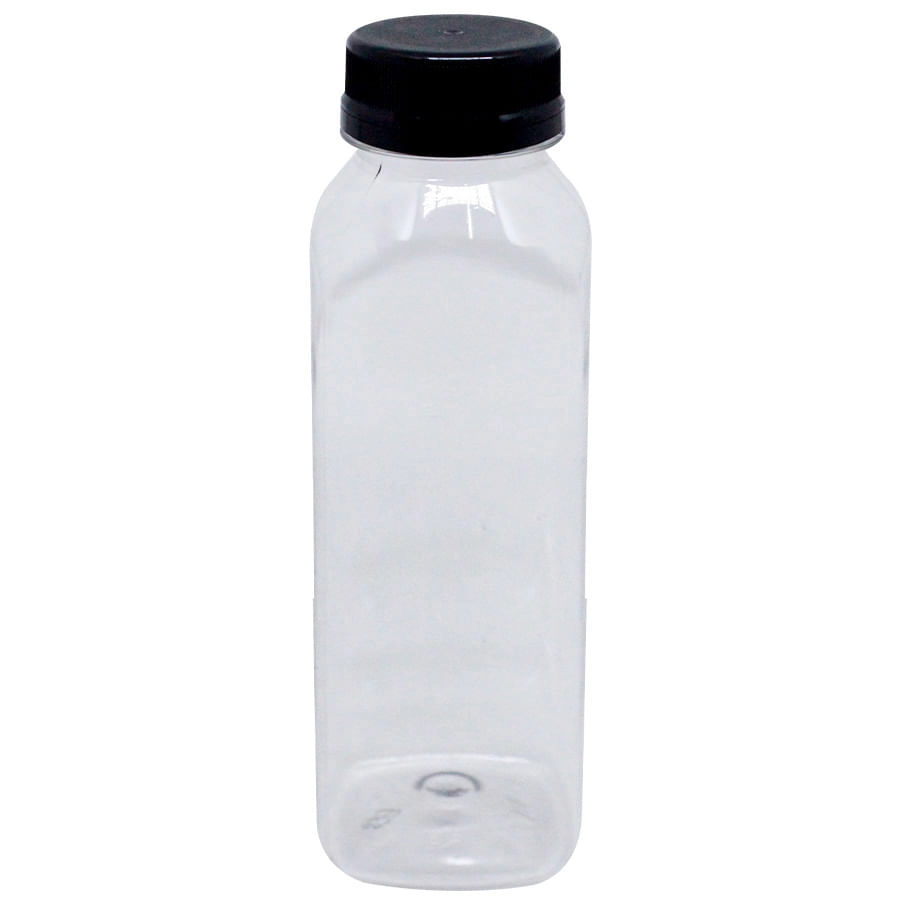 Garrafa Pet Quad C/tampa Preta 500ml C/3 Un Proprio