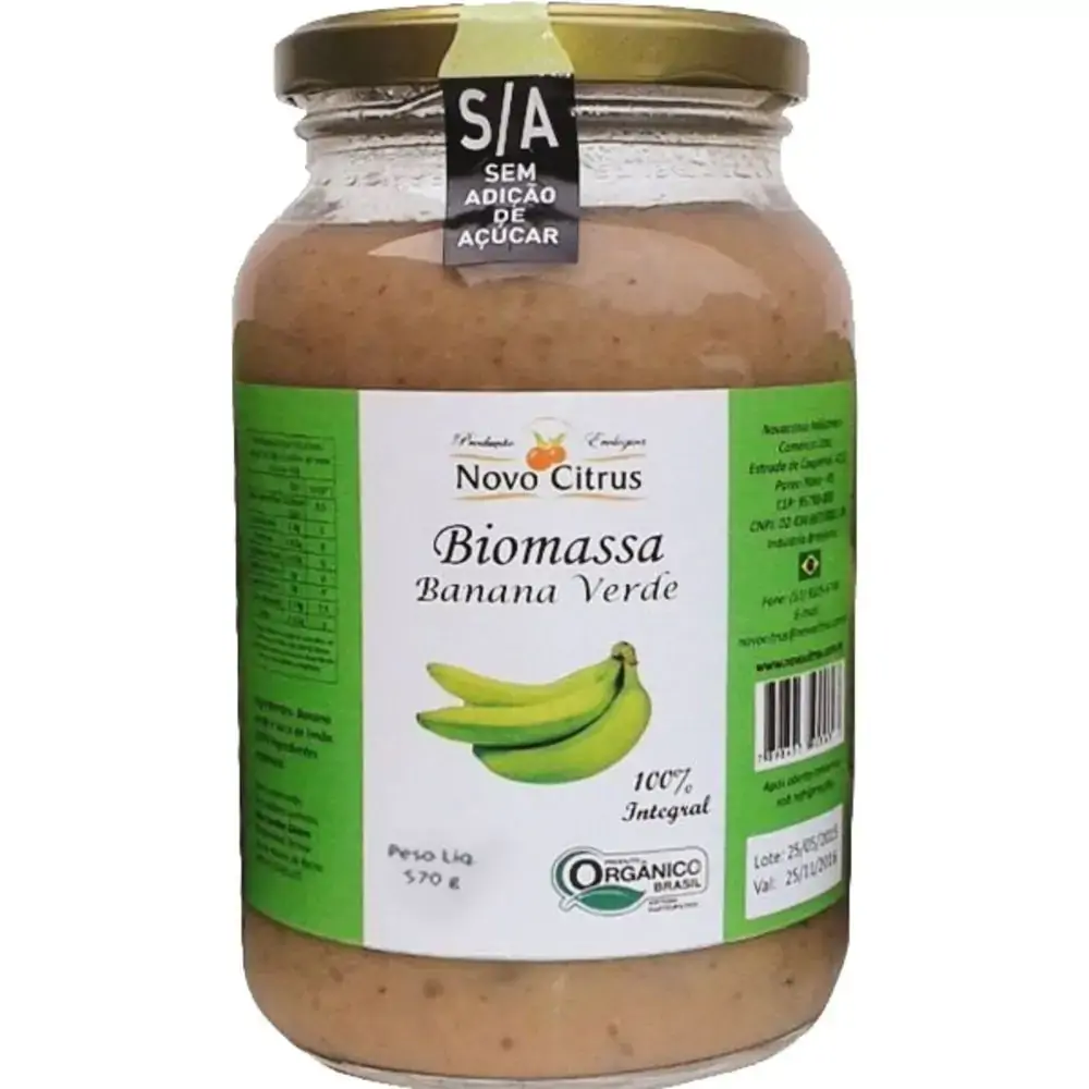 Biomassa Banana Verde 570g Novo Citrus