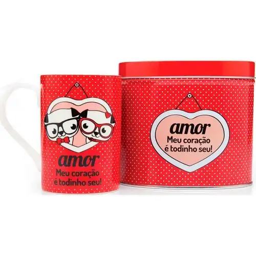 Caneca Lata Ludi Mimos Namorados