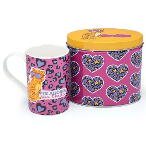 Caneca Lata Ludi Oncinha Te Adoro