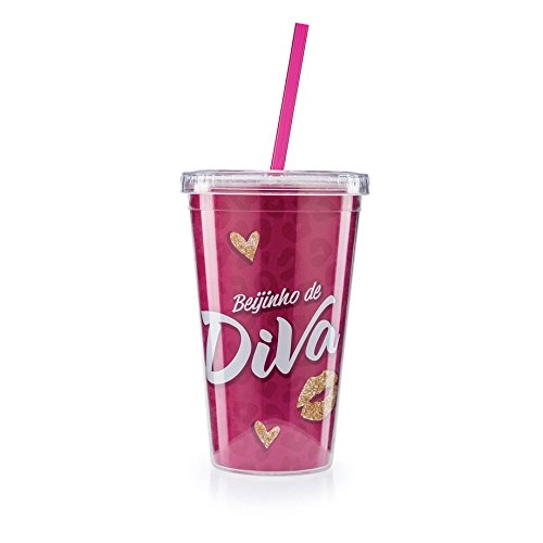 Copo C/canudo Diva .