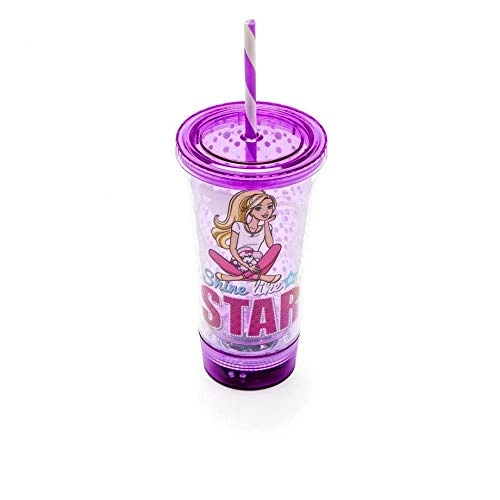 Copo Ludi C/canudo Led Barbie Love