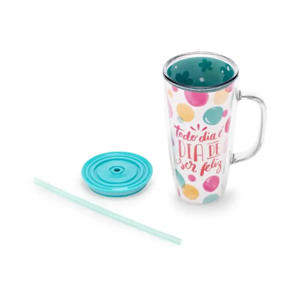 Caneca G C/ Canudo Aquarela Ludi