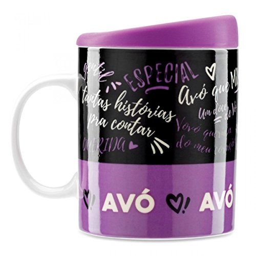 Caneca C/ Tampa Amo Muito Vo Ludi