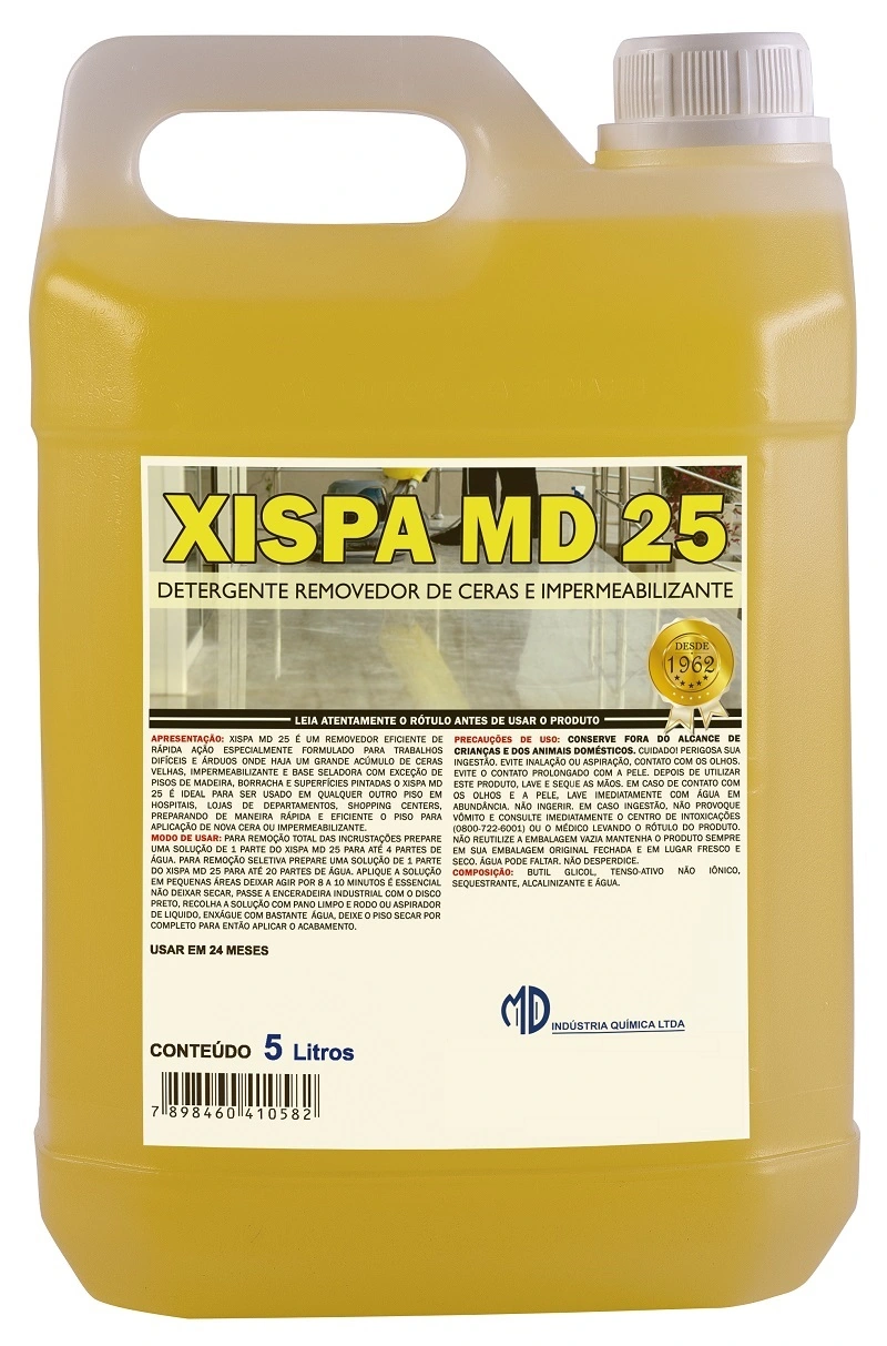 Xispa Md 25 - Removedor De Ceras E Impermeabilizante - Md - 5 Litros