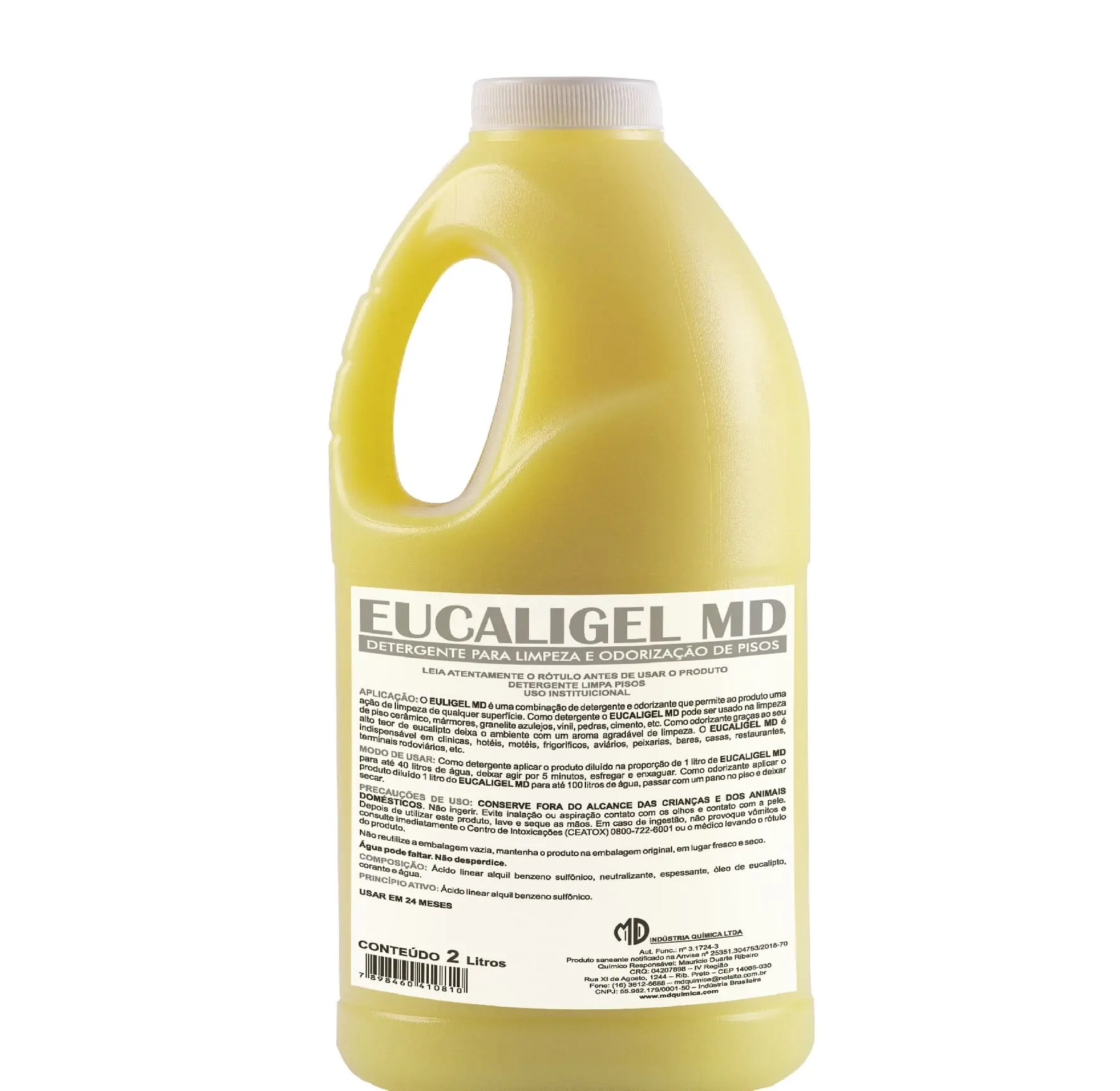 Eucaligel Md - Detergente Limpeza E Odorização Pisos - Md - 2 Litros