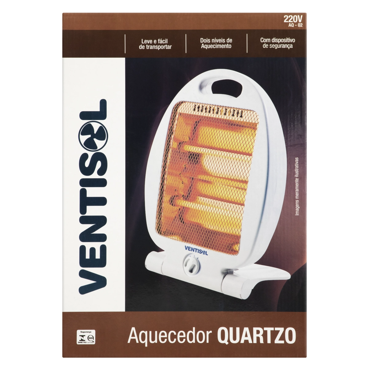 Aquecedor Elétrico Branco Quartzo 800w Ventisol 220v