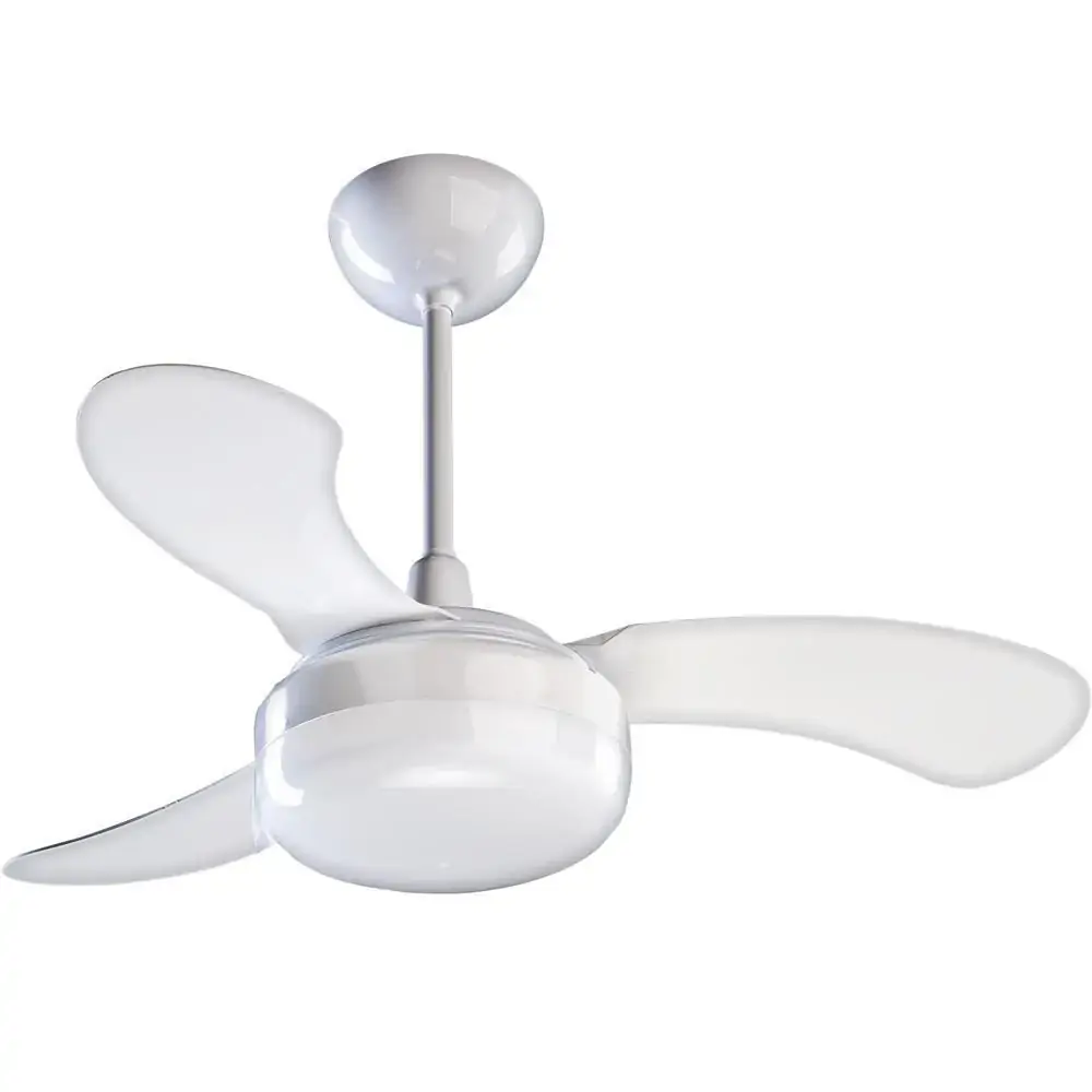 Ventilador de Teto com Luminária 130w 110v Petit com 3 Pás Branco