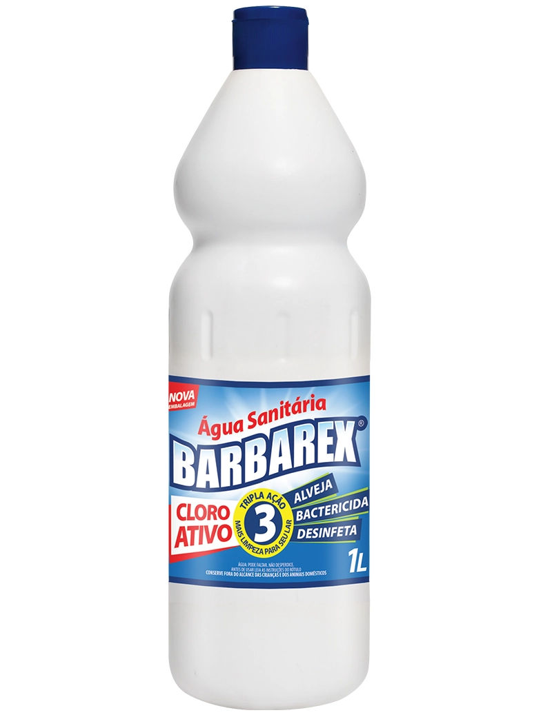 Alvejante C/ Cloro Liquido Barbarex Plastico 1l