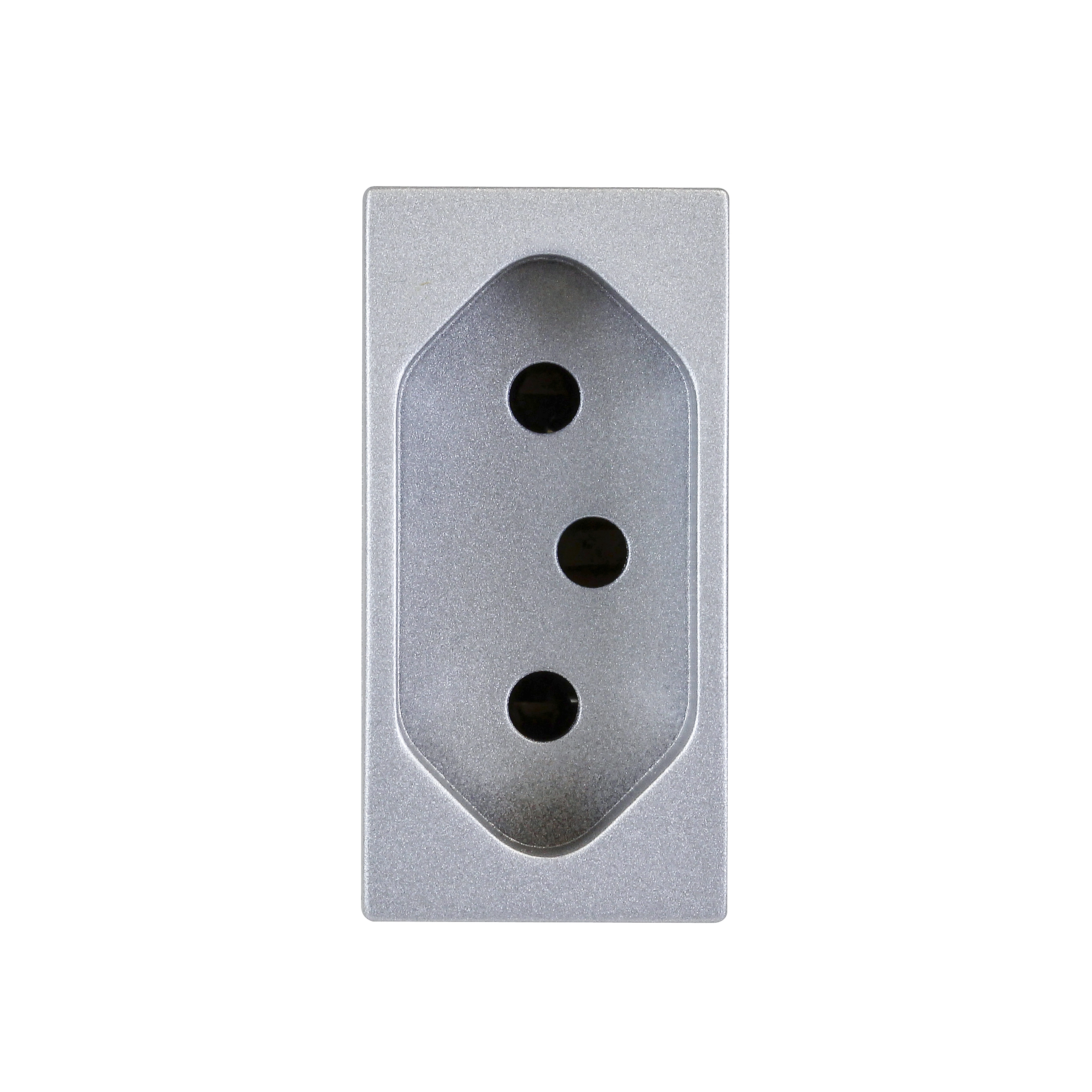Modulo Tomada 2P+T 10A 250V Aluminio Única Schneider