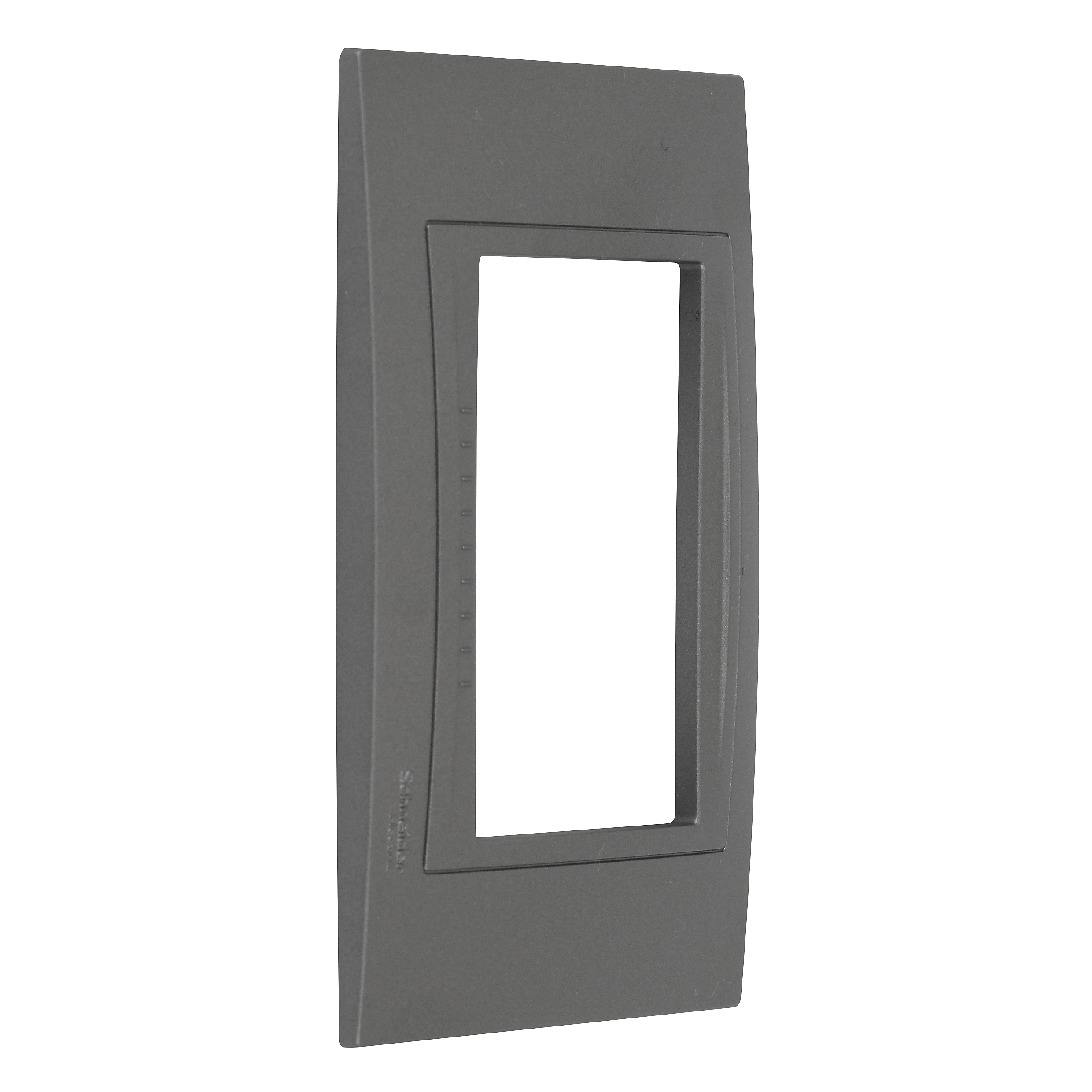 Placa 4X2 3 Módulos Serie Basic Grafito Única Schneider